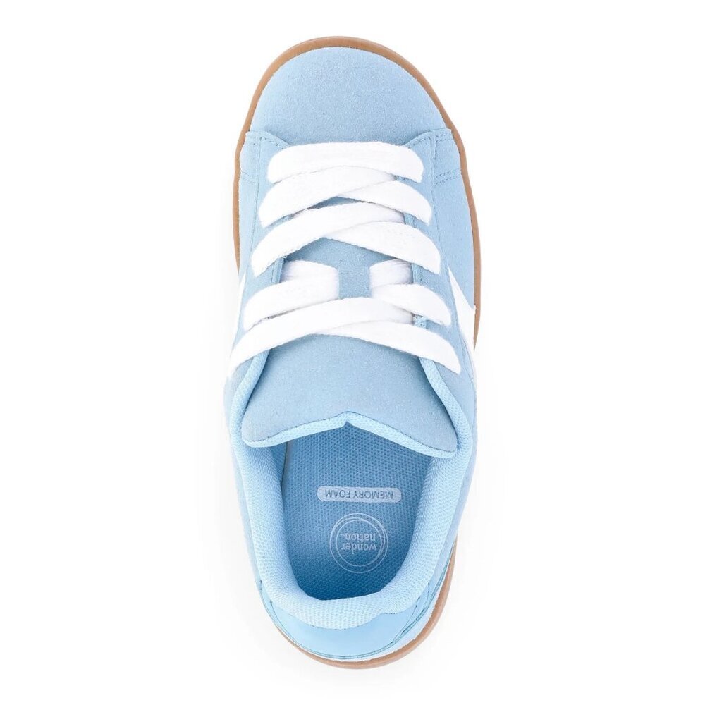 Wonder Nation Little and Big Kids Chunky Skate Sneakers, Size 2, Lace Up, Blue - Picture 4 of 5